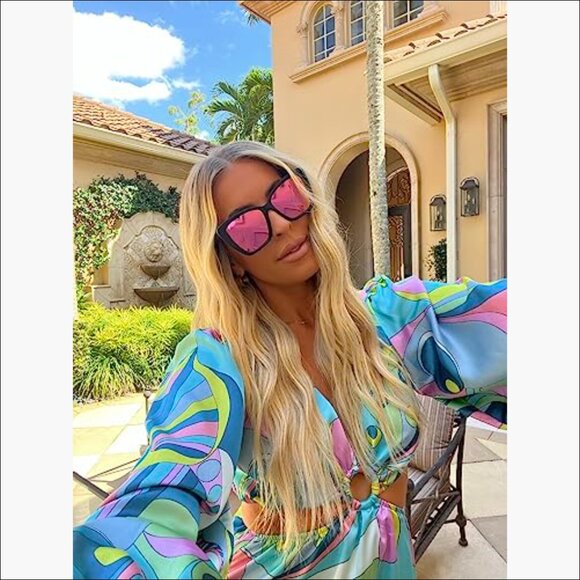 Oversized Cat Eye Sunglasses with UV400 Protection, Designer Frames main image 5